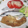 Crispy Cornmeal Bass (or Flounder) crispy bass fillets with lots of fresh spices