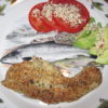 crispy bass fillets with lots of fresh spices